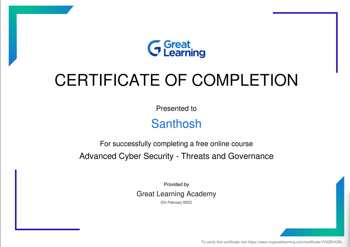 Certificate